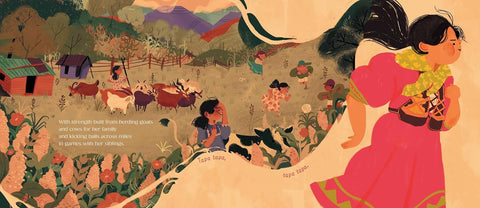 Daughter of the Light-Footed People: The Story of Indigenous Marathon Champion Lorena Ramírez by Belen Medina, Natalia Rojas Castro (Illustrator)