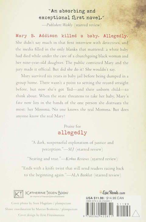Allegedly: A Psychological Thriller by Tiffany D. Jackson