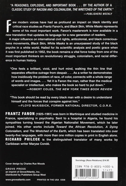 Black Skin, White Masks by Frantz Fanon (Author), Richard Philcox (Translator)