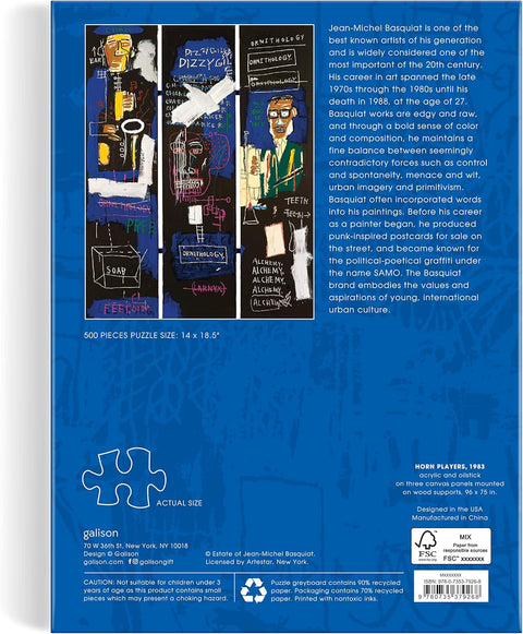 Basquiat Horn Players 500 Piece Book Puzzle
