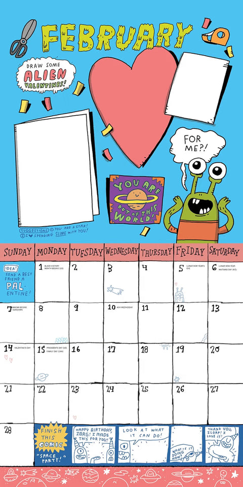 Kid’s Awesome Activity Wall Calendar 2027: Includes 30+ Super Fun Stickers!