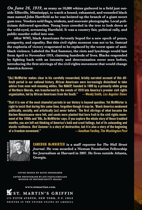 Red Summer: The Summer of 1919 and the Awakening of Black America by Cameron McWhirter