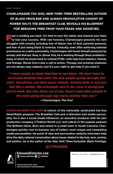 Shook One: Anxiety Playing Tricks on Me by Charlamagne Tha God