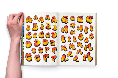 The Graffiti Alphabet Sticker Book: Over 1000 stickers! by Luke Herriott (Illustrator)