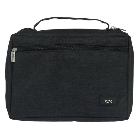 Bible Cover Value Black Ichthus Patch: Large