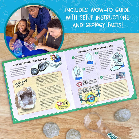 Wow in The World: Break-Open Crystal Geodes Science Kit