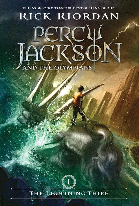 demigods and monsters book The Lightning Thief (Percy Jackson and the Olympians, Book #1) by Rick – Frugal Bookstore