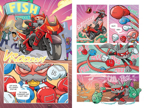 Cat Ninja: Time Heist by Matthew Cody, Chad Thomas (Illustrator) (Cat Ninja, 2)