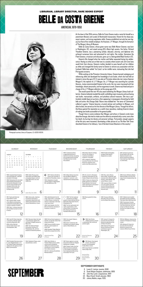 A Journey into 365 Days of Black History Wall Calendar