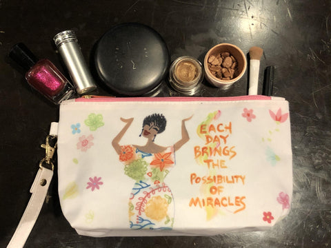 Each Day Brings The Possibility of Miracles Cosmetic Pouch