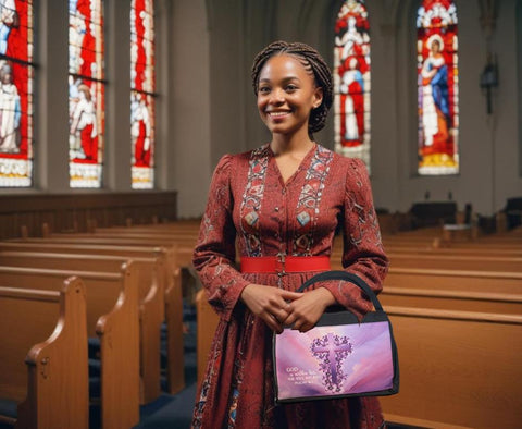God is Within Her Lady Bible Bag