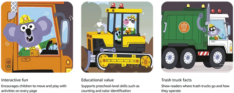 Point & Play: Trash Trucks: Count, Learn, and MOVE for Interactive Fun by Zeitgeist (Author), Steven Wood (Illustrator)