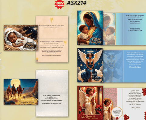 Deluxe Holiday Collection (ASX214) Card Assortment, includes Envelopes, 5x6.75