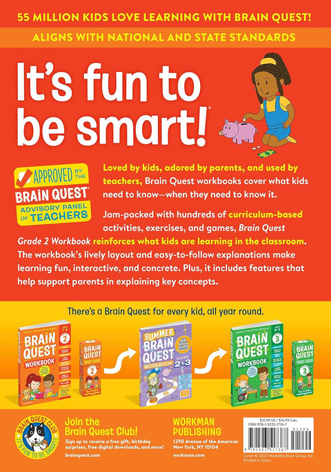 Brain Quest Workbook: 2nd Grade Revised Edition Paperback – Workman Publishing (Author), Liane Onish (Contributor)