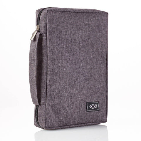 Bible Cover Value Gray Ichthus Patch: Large