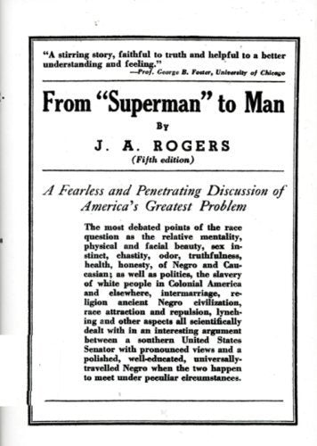 From Superman to Man by J. A. Rogers, Self-Published in 1917