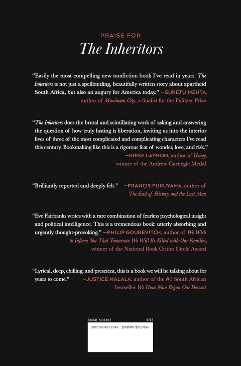 The Inheritors: An Intimate Portrait of South Africa's Racial Reckoning by Eve Fairbanks