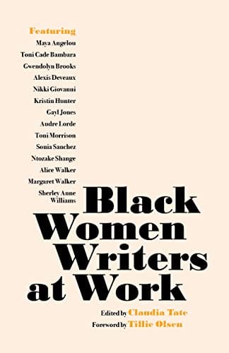 Black Women Writers at Work by Claudia Tate (Editor)